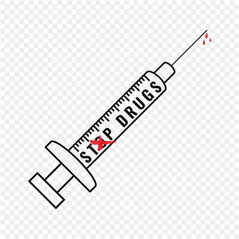 Drug Syringe Vector Hd Images Syringe With Stop Drugs Lettering Design