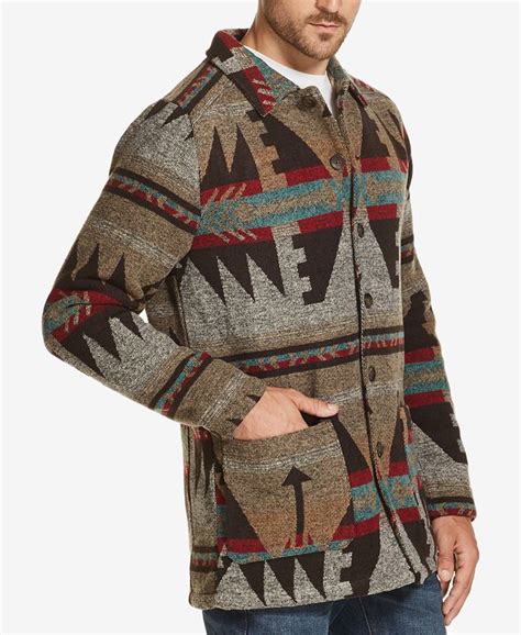 Weatherproof Vintage Mens Aztec Wool Jacket Macys