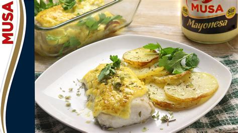 Merluza Gratinada Con Mayonesa Recetas F Ciles Youtube