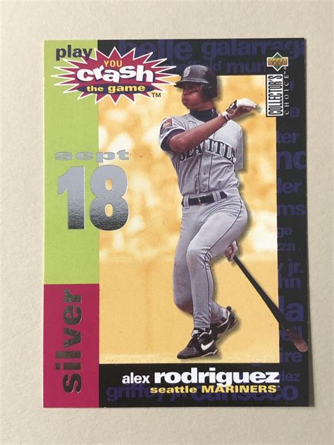 1995 Upper Deck Collectors Choice Alex Rodriguez CG17 Silver Seattle