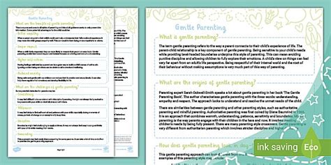 Gentle Parenting Information Guide Teacher Made Twinkl
