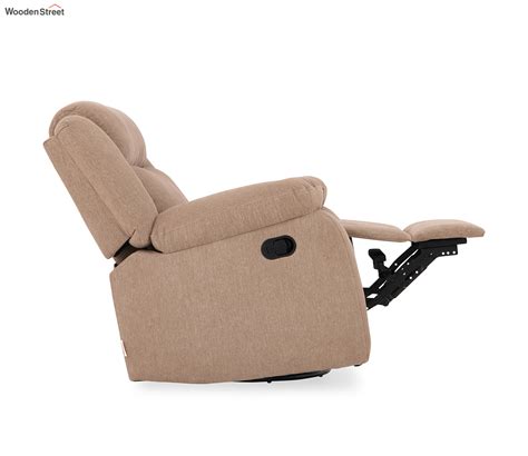 Buy Avalon Fabric 1 Seater Revolving Manual Recliner Chair Brown