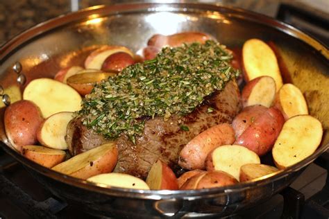 what's for dinner?: rosemary-garlic roast beef and potatoes... 1 hour