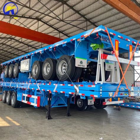 Good Quality 3 Axles Flat Bed 40 Feet Container Trailer China