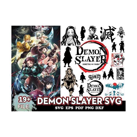 19 Files Anime Manga Svg Bundle, Demon Slayer Svg - Inspire Uplift