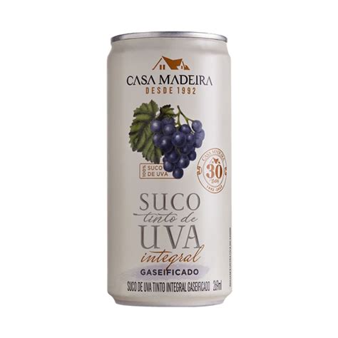 Suco De Uva Tinto Integral Gaseificado Lata Ml