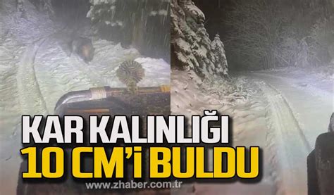 Karabük Kastamonu Bolu ve Zonguldak ta kar kalınlığı 10 cm i buldu