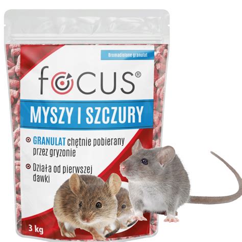 Trutka Na Myszy Szczury Focus Granulat 3kg MOCNA TRUCIZNA NA GRYZONIE