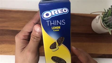 Unwrapping Oreo Thins Lemon Flavour Youtube