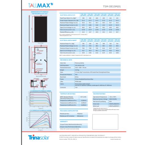 Used Trina Tallmax Plus Tsm De M Ii W Cell Mono Watt