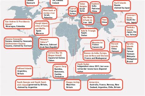 Territorial disputes as they appear on the world map - International Affairs