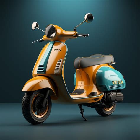 Premium AI Image Vespa Icon Isolated 3d Rendering Illustration