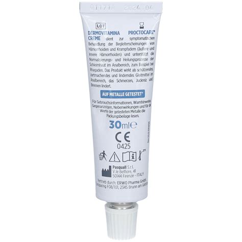 Dermovitamina Proctocare Creme Ml Shop Apotheke