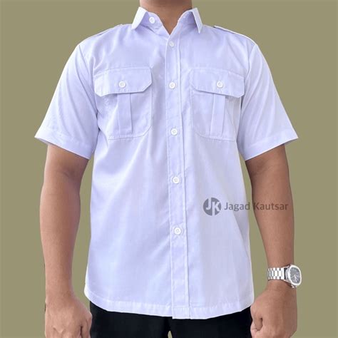 Jual Baju Seragam PDH Seragam Putih Pendek PNS Pria Baju PNS Kemeja