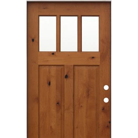 Creativeentryways Shaker Craftsman 3 Lite Ready To Install Wood Prehung