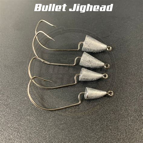 Bullet Jig Head Fishing Hook Soft Pcs Plastic Fishing Hook Jighead