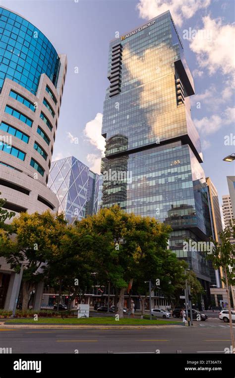 Tel Aviv Israel October 19 2023 Modern Skyscrapers In Sarona