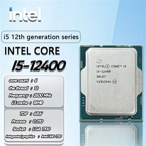 Intel Cpu Core I5 12400 25 Ghz Lga1700 Motgamevn