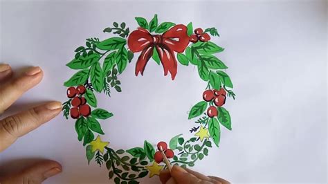 Watercolor Christmas Cards With Wreath Painting Holiday Greetings