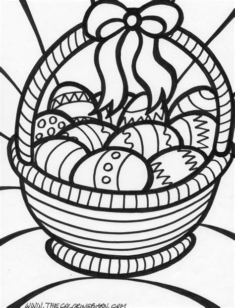 Easter Bunny With Basket Coloring Pages at GetDrawings | Free download