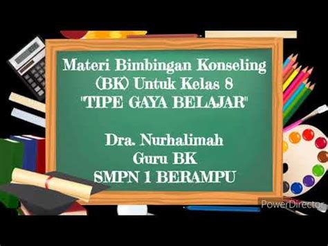 Tipe Gaya Belajar Bimbingan Konseling Kelas VIII YouTube