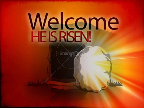 He Is Risen Easter Powerpoint Easter Sunday Resurrection Powerpoints