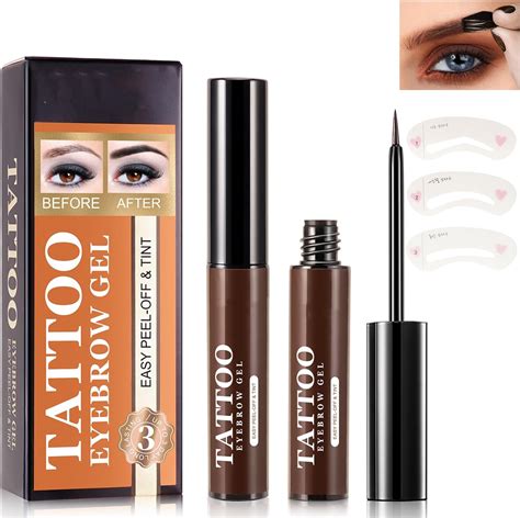 Tattoo Peel Off Eyebrow Gel Tint Semi Permanent Tattoo Brow Tint Gel Waterproof Eyebrow Tattoo