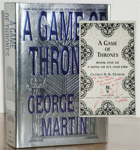 A Game Of Thrones Signed By George Rr Martin Fine Hardcover 1996