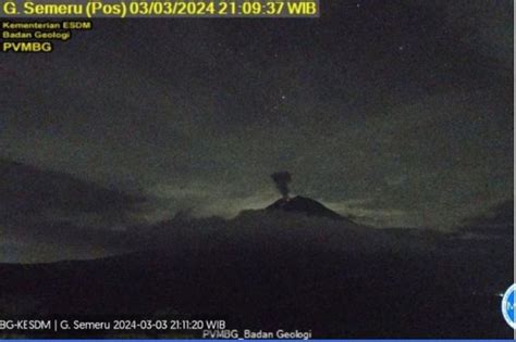 Gunung Semeru Kembali Erupsi Dengan Tinggi Letusan 500 Meter