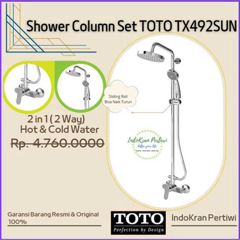 Jual Shower Tiang Column Set TOTO TX SUN In Hot Cold Water Shower Column Set TOTO