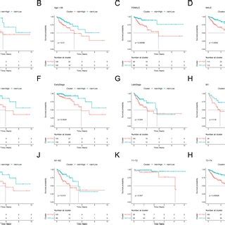 Correlation Of Risk Score And Different Clinical Features A H