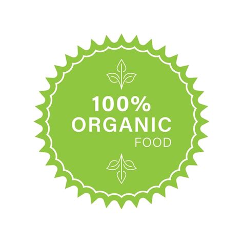 Premium Vector Organic Food Label Bio Healthy Eco Food Sign 100