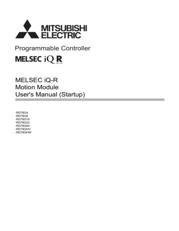 Mitsubishi Electric MELSEC IQ R Motion Module User Manual Manualzz