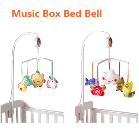 Baby Crib Rattle Rotating Bed Bell Nursery Music Mobile Box Infant