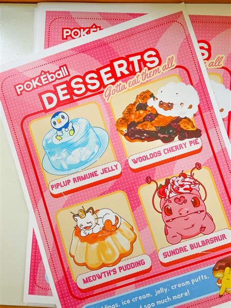 Pokémon Desserts A4 Poster Print Fanart Etsy