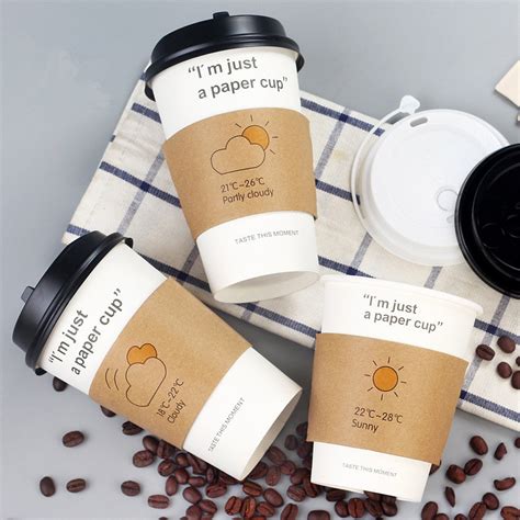16 Oz White Paper Hot Cups Sleeves Disposable Insulated Paper Coffee Cups With Lid China Paper