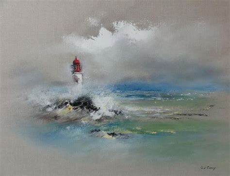 Le Phare Peinture Acrylique G Rard De Courcy En