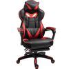 Silla Gaming Con Reposapiés Cojín Lumbar Vinsetto 65x70x128 5cm rojo