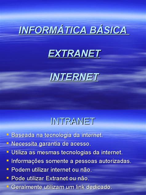 Pdf Inform Tica B Sica Intranet E Extranet Dokumen Tips