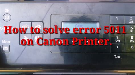 How To Fix Error 5011 On Canon Printer YouTube