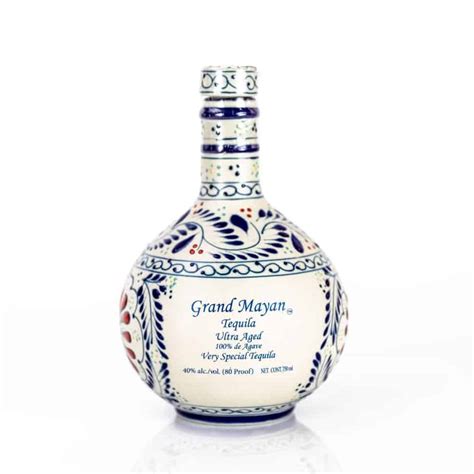 Tequila Ceramic Bottle White And Blue Best Image Home