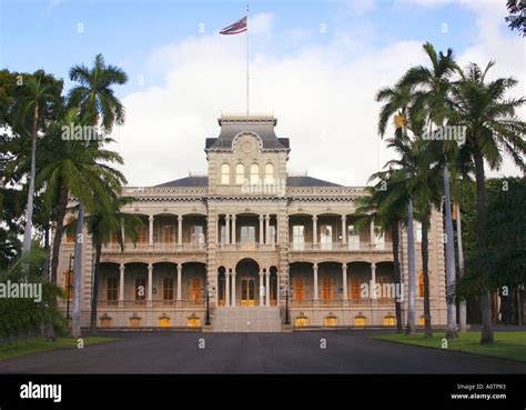 Iolani Palace Royal Residence Honolulu Oahu Hawaii Stock Photo Alamy