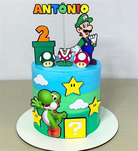 Arquivo De Corte Topo De Bolo Luigi Super Mario Elo