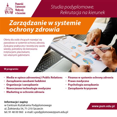 PUM Zarządzanie w systemie ochrony zdrowia studia podyplomowe