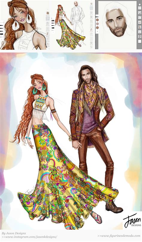 Felizfinde Con Esta Pareja De Figurines De Moda Con Outfits De Estilo