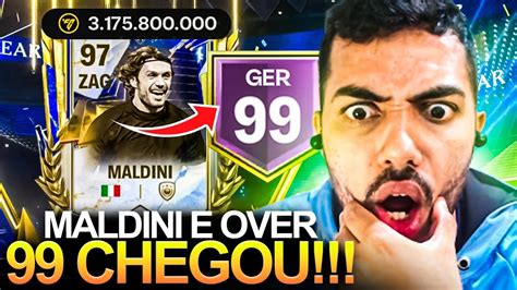 MALDINI PRIME OVER 99 CHEGOU MONTEI MEU TIME DE 3 BILHÕES DE COINS