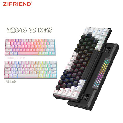 Zifriend Tipo C Teclado Mec Nico Para Jogos Rainbow Backlit Hot