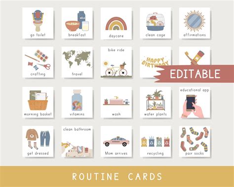 Routine Cards For Kids Daily Routine Cards Daily Rhythm Chart Visual