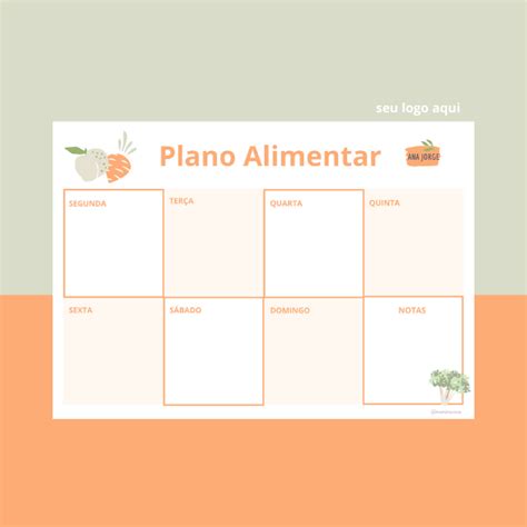 Plano Alimentar Modelos