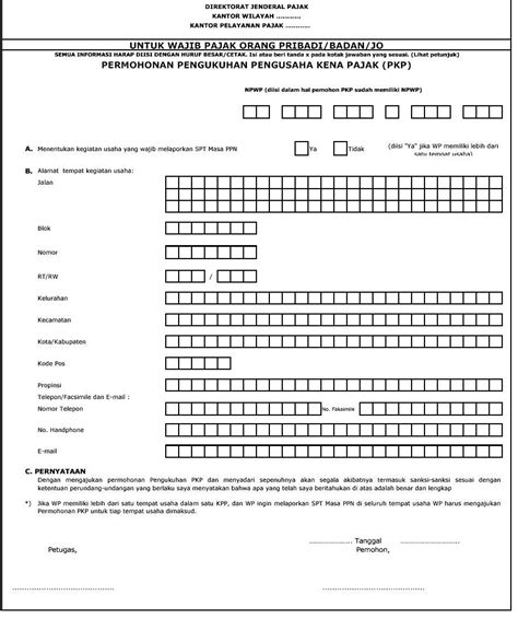 Contoh Formulir Pendaftaran Npwp Pribadi Yang Sudah Diisi Delinewstv